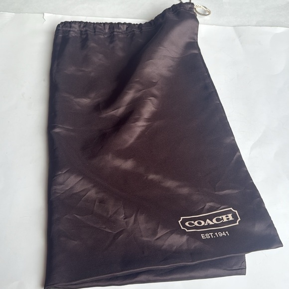 Coach Stitch Framed Kisslock Carryall Tote Bag in Olive / Gray Leather - Picture 13 of 13